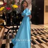Feestjurken pure sprookjesblauw zeemeermin uit schouder Dubai avond voor vrouw bruiloft verjaardag Arabische lange formele prom -jurken sf053