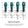 Hooks 10 Pcs Pegboard Wrench Holder Wall Mount Screwdriver Plier Mounted Shelves Hangers Drill Tool Double- Ring Holders