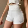 Damskie dresy 2023 Letnia moda dla kobiet biała odzież Ruche zbiorniki uprawy i szorty z wysokim talią Dwukrotne garnitury sport
