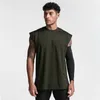 Mens tanktops Zomer Mesh Gym Vest Snel droog losse fitnessoefening Brede schouder Sport Mouwloos shirt Bodybuilding Top 230524