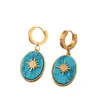 De åtta manifestationerna Blue Turquoise Pendant Necklace Earring Designers 18K Gold Jewelry For Gift