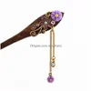 Hairpins Classical feminino passo a asa de frango com frango de madeira de madeira pino de cabelo gsfz009 mix pedidos entrega de jóias de jóias hairjewelry dhnm8