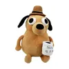 Dolls de pelúcia Este é o Fine Dog Plush Toy Meme Coffee Cup Puppy Plushie Figura Presente de boneca macia de animal para crianças fãs de aniversário 230523