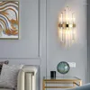 Wandlampen Kristalllampe Luxuriöses Gold Silber für Wohnzimmer Schlafzimmer Dekor Leuchte Nachttischlampe Badezimmerarmaturen