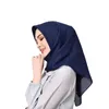 Sciarpe Hijab Sciarpa da donna di alta qualità Cotone Fazzoletto quadrato grande Asciugamano Tinta unita Bufanda Mujer Lady 110cm