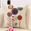 CUSHIONDECORATIVE KULLOW Fashion Cotton Linen Flower Mönster Kasta kudde Cover Seat Car Home Decor Soffa Bed Decorative Pillow Case CoJines 230523