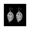 Charm Womens Sterling Sier Plated Hanging Leaf Earrings Gsse128 Fashion 925 Plate Earring Jewelry Gift Drop Delivery Dh6R0