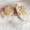 Party Supplies Other Event & Handmade Straw Hat Lolita Sweet Flat Top Lace Bow Floral Rose Cosplay Hair Clips B2144Other