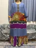 Vêtements ethniques 2023 afrique femmes Dashiki Demin tissu Robe avec écharpes Maxi dame Robe ample à manches longues caftan Vestidos islamique