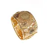 أساور جديدة عرب دبي المعدني سوار سوار عريض الذهب مطلي الجزارات المجوهرات الزفاف المجوهرات نابليون عملة