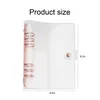 Notepads Agenda Journal Diary Planner Pvc Rose Gold Clear Binders Looseleaf 6 Ring A5 A6 30Mm Binder Er 210611 Drop Delivery Office Dh5Qn