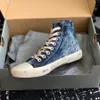 Scarpe casual firmate Sneakers da uomo Moda donna Lusso High Top Do Old Retro Scarpe di tela Blu Lace Up Low Top Fondo piatto Antiscivolo Scarpe da corsa per esterni 35-45