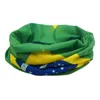 Halsdukar Sydamerika National Flag Bandanas Polyester Outdoor Sports pannband Brasilien/Colombia/Chile/Bolivia Neck Gaiter Tube Scarf