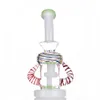 8.8 inch Colorful Stripes Glass Water Bongs Hookah Unique Design Dab Oil Pipe Smoking Accessories