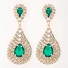 Stud Earrings WE179 Fashion Women Bridal Teardrop Rhinestones Wedding Jewelry Party Gift