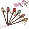 Hairpins Classical Bridal Hairpin Womens Stepshaking Tassel Chicken Wing Wooden Hair Pin Gsfz032 Mix Order Drop Delivery Jewelry Hair Dhygm