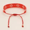 Link Armbanden Yastyt Christmas Gift Present Miyuki kralen voor vrouwen Sneeuwvlok Red Rope Lucky Jewelry Y2K Accessoires Trendy