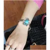 Charm Bracelets Bohemian Style Owl Retro Turquoise Bracelet Animal Gsfb273 Mix Order 20 Pieces A Lot Drop Delivery Jewelry Dhtsr