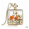 Pendant Necklaces Mticolor Necklace Dry Flower Specimen Square Gsfn061 With Chain Mix Order 20 Pieces A Lot Drop Delivery Jewelry Pen Dhjzu