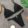 Damenbadebekleidung Sexy Micro Bikni Frauen 2022 Neue Feste Split Badeanzug Dreieck Bademode Weibliche Brasilianische Biquini Schwimmen Beachwear Badeanzug T230525