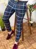 Herrbyxor långa byxor Mens tunna vintage midja Mid casual Men Court Streetwear Jogging Pencil Pantalon Cargo Homme