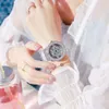 韓国のファッションウォッチには、新しい時計女性のクォーツトゥルーベルトウォッチホローが付属しています
