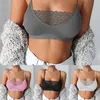 Camisoles Tanks Mode BHs für Frauen Sexy Spitzen-Bralette dünne Träger Bottoming Tube Top einfarbige Dessous drahtlose Büstenhalter-Unterwäsche