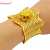 Brazalete Adixyn Luxury Big Flower Desigh Brazaletes para mujeres 24k Color oro Joyería africana Dubai Brazalete Pulsera Boda Novia Regalos N022248