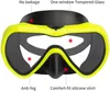 ダイビングマスクプロフェッショナルスキューバマスクとシュノーケルアンチフォグゴーグルメガネスイミングイージーブレスチューブ機器230523
