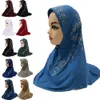 Donne Ragazze Preghiera Hijab Musulmano Hijab istantaneo Sciarpa Berretto islamico Foulard Avvolgere Turbante Cappello Niqab Amira Tirare sul copricapo 65-55 cm