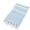 Bath Towel Striped Cotton Turkish Sports with Tassels Travel Gym Camping Sauna Beach Pool Blanket Absorbent Easy Care 230524