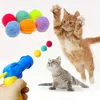 Cat Toys Funny Interactive Mini Pompoms Toy Creative Kittens Teaser Training Eject Boll Games Pets Peters Tillbehör Tillbehör