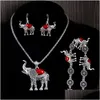 Браслетные серьги колье женская слон тибетская сер -бирюзовый браслет набор GSTQS007 Fashion Gift National Styl