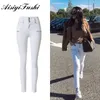 Jeans aisiyifushi jeans kvinnor vita jeans byxor nya mager jeans kvinnor hög midja vintage jean kvinnor denim våren 2023