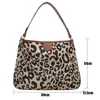 Borse da sera a spalla per le donne 2023 Tote Leopard Cheetah Print con tracolla Fashion Luxury Large Bucket Shopping Handbags