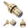 Kitchen Faucets Replacement Mixer Cartridge Valves Brass Disc Ceramic 2PCS ( Blue Red )