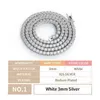 Round Iced Out Hip Hop 2mm 3mm 4mm 5mm Vvs 925 Sterling Silver Diamond Moissanite Tennis Chain Necklace Bracelet for Women