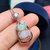 Серьги из свинья Fine Fire Opal для женщин 925 Серебряное платиновое покрытие хрустальная циркония Свадебные украшения