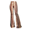 Jeans da donna Vintage Floral Leopard Print Leggings a vita alta Pantaloni skinny sexy alla moda da donna Pantaloni svasati a gamba larga casual 2022 Primavera Estate Y23