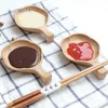 100pcs/lot High quality Japanese cherry sauce dish With Chopsticks Holder creative beech wood sauce dish hotel supplies