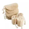 Almohadillas exfoliantes para el cuerpo de la ducha del baño de esponja de lufa natural de UPS con el hogar de cuerda de algodón colgante