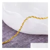 Chain Simple Womens Bracelet Vietnamese Gold 18K Gsfb233 Mix Order 20 Pieces A Lot Charm Bracelets Drop Delivery Jewelry Dhpos