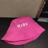 Printemps/Été Mince Denim Pêcheur Chapeau Miu Lettre Designer Beanie Cap Usé Polyvalent Seau Chapeau Enfants Bassin Chapeau