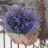 Fiori Decorativi 10 Fasci All'aperto Piante Di Lavanda Finte Mazzi Finti In Plastica Resistente Ai Raggi UV Per Il Portico Del Giardino Di Casa All'aperto