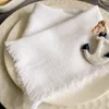 Tanta de mesa Taxel de tecido liso linho de algodão da cozinha caseira de cozinha ocidental sólido boa respirabilidade e absorção de água
