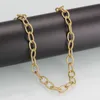 Kedjor rostfritt stål kedja halsband för män kvinnor guld silver färg vintage o par choker hals mode smycken gåva 16-30 tumchains ch