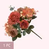 Couronnes De Fleurs Décoratives 29cm Bouquet De Pivoine Faux Artificiel Pour Anniversaire Décoration Maison Décoration Murale Jardin Chambre ExtérieurDécoratif