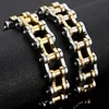 Bangle Gold Color Stainless Steel Bicycle Biker Link Chain Bracelet Homme Armband Heavy Chunky Bracelet Men Moto Jewelry Rock And Roll