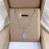 Pendant Necklaces LISM Stainless Steel Simple Personality Double Layer Round Necklace Jewelry Wholesale For Women
