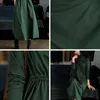 Giyim Uzun Kollu Elbise Kadınlar Şeker Renkleri Katlar Sonbahar Yeni Gevşek Allmatch Vintage Basit Ins Midcalf Katı Modeli Vestidos Harajuku